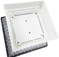 Pack White Outdoor Garden 4 x 4 Solar LED Post Deck Cap Square Fence Light Landscape Lamp Lawn PVC Vinyl Wood — фото 4