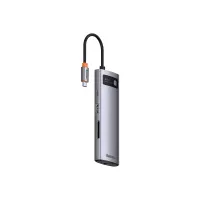 USB-C хаб Baseus Joystar 8-в-1, HDMI 4K, Ethernet RJ45, USB 3.0, SD TF, адаптер для ноутбука — фото 9