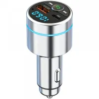 Автомобільний FM-трансмітер Aspiring Wave 5 WV654712 з Bluetooth, PD 20W, QC3.0, LED, MicroSD, DSP. Металевий 