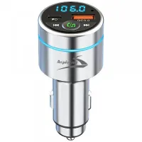 Автомобільний FM-трансмітер Aspiring Wave 5 WV654712 з Bluetooth, PD 20W, QC3.0, LED, MicroSD, DSP. Металевий  — фото 2