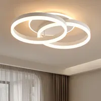 Потолочный LED светильник Amdelne, 2 кольца, d50 см, 36 Вт, диммируемый, с ПДУ, 3000-6500K, белый