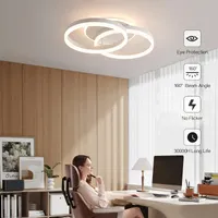 Стельовий LED світильник Amdelne, 2 кільця, d50 см, 36 Вт, димований, з ПДУ, 3000-6500K, білий — фото 3