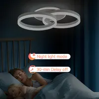 Стельовий LED світильник Amdelne, 2 кільця, d50 см, 36 Вт, димований, з ПДУ, 3000-6500K, білий — фото 5