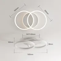 Стельовий LED світильник Amdelne, 2 кільця, d50 см, 36 Вт, димований, з ПДУ, 3000-6500K, білий — фото 7