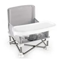 Baby Folding Dining Chair Portable High Multifunctional Child Little Seat Dining Aluminum Alloy Travel Compact Booster Seat with Tray