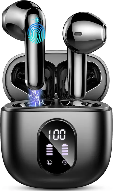 Бездротові навушники Drsaec Bluetooth 5.3 TWS, портативні, для музики, дзвінків, спорту, компактні, кейс для зарядки