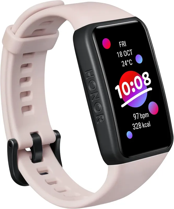 Фитнес браслет HONOR Band 6 AMOLED 1.47 пульсометр SpO2 смарт часы розовые спортивный трекер БУ