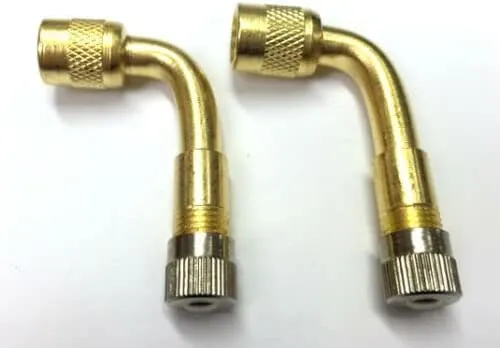 2 x MOTORBIKE MOTORCYCLE BIKE TYRE VALVE ADAPTER 90 DEGREE EXTENSION NEW