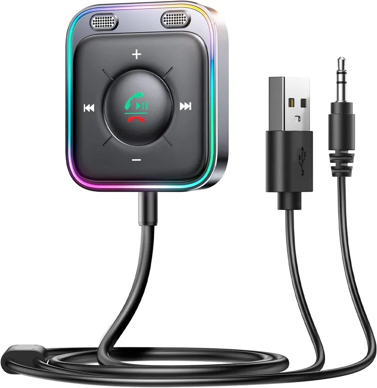 AUX адаптер JOYROOM Bluetooth 5.4 в авто, с микрофонами и шумоподавлением, Plug-and-Play