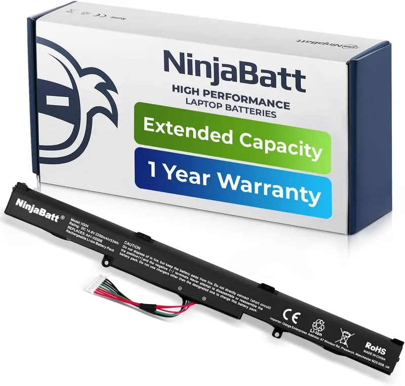 Акумулятор NinjaBatt A41-X550E для Asus X450/X550/X751, 32 Втч, 14.8 В