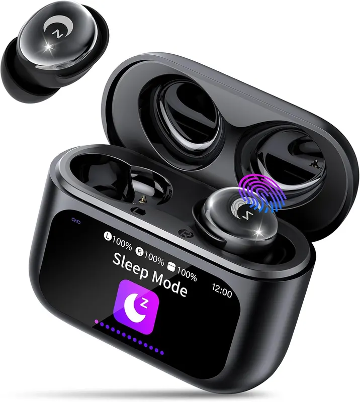 Наушники VEKJ с сенсорным экраном, Bluetooth 5.4, ANC, 48ч, 5 EQ, IP7, для спорта