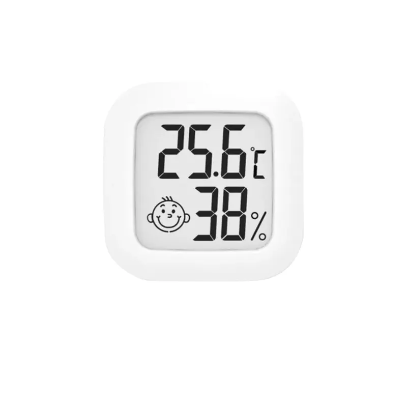 Мини-термометр-гигрометр LCD, цифровой, для дома, комнат, температура и влажность, белый