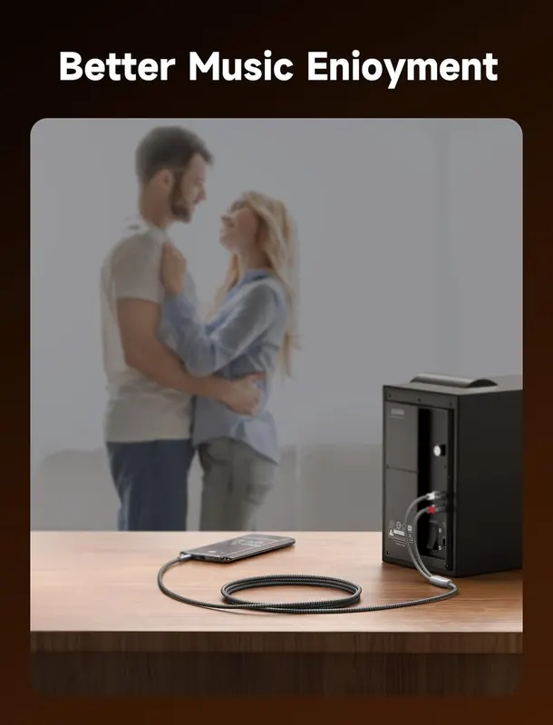 Аудіо кабель JSAUX RCA на 3.5 мм Jack (2 м), Y-спліттер 2xRCA на AUX mini Jack, для підсилювача та колонок
