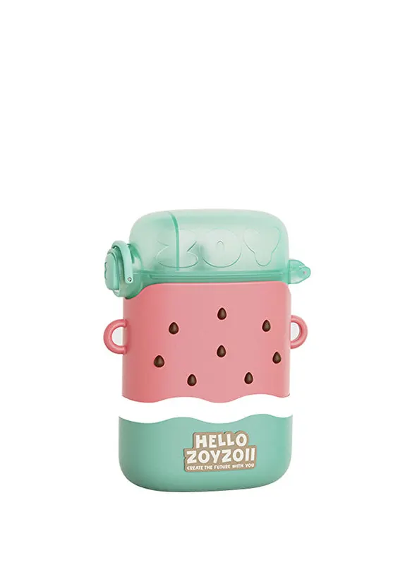 Детская бутылка Zoya Zoi Cool Watermelon, 400 мл, Тритан, поилка, для воды, с трубочкой, BPA-Free
