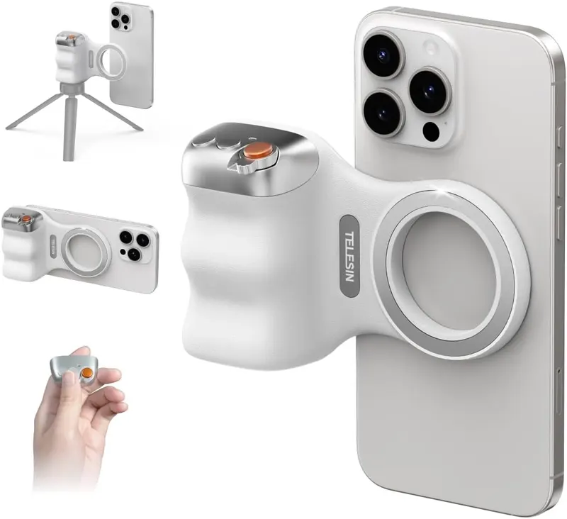 Магнітний тримач-рукоятка TELESIN Fun Shot для телефону (DSLR), з Bluetooth кнопкою-затвором