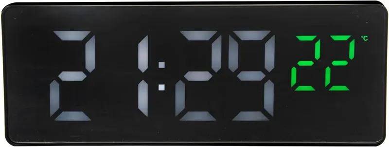 LED Temperature Display Electronic Desktop Clock Simple Student Voice Control Luminous Mute Digital Clock Three Groups of Alarm Clocks