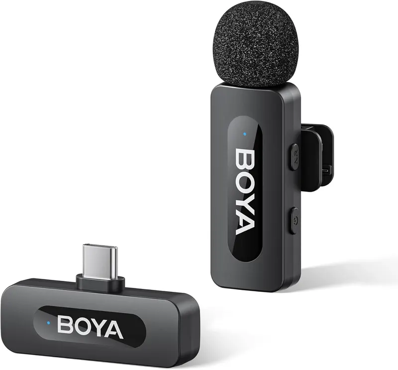 Беспроводной микрофон BOYA BY-V10 (USB-C) для Android/iPhone 15, Петличка для блога