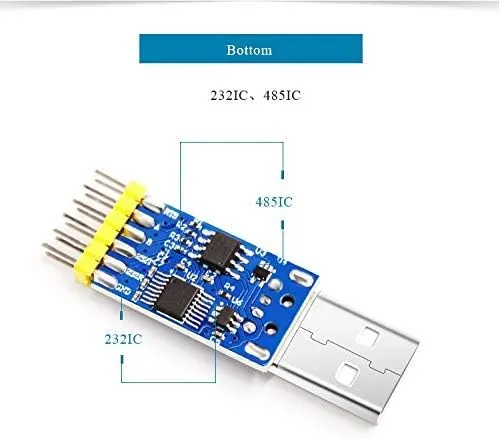 Конвертер USB-UART 3-в-1 (TTL / RS232 / RS485), Чіп CH340, Для Arduino/PLC