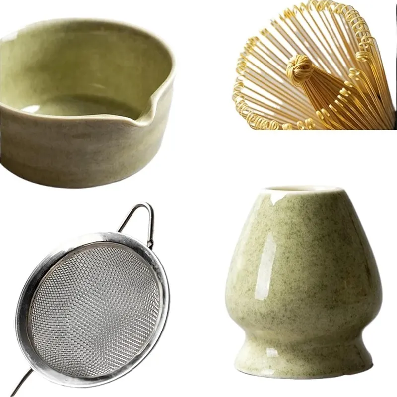1pc Matcha Blender Ceremony 4/5/6pcs Set Ceramic Chawan Bowl Bamboo and Tea Scoop Matcha Tools Kit