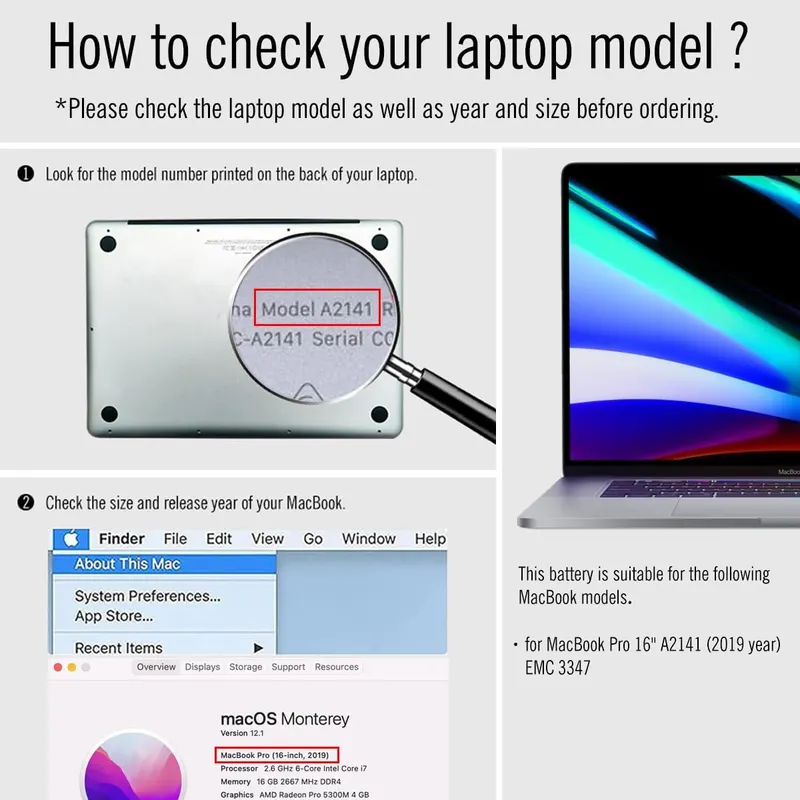 Аккумулятор для MacBook Pro 16″ 2019 (A2141), модель A2113, 8700 mAh, BLESYS