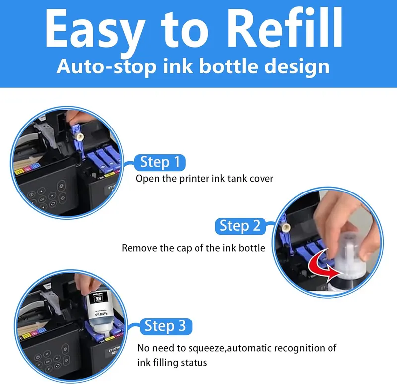 LCL Compatible Ink Refill Bottles Replacement for 502 T502 yellow sublimation ink