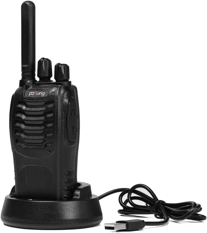 Рації PT88E PMR446 (Комплект 2 шт), Безліцензійні, Гарнітури + Зарядний стакан