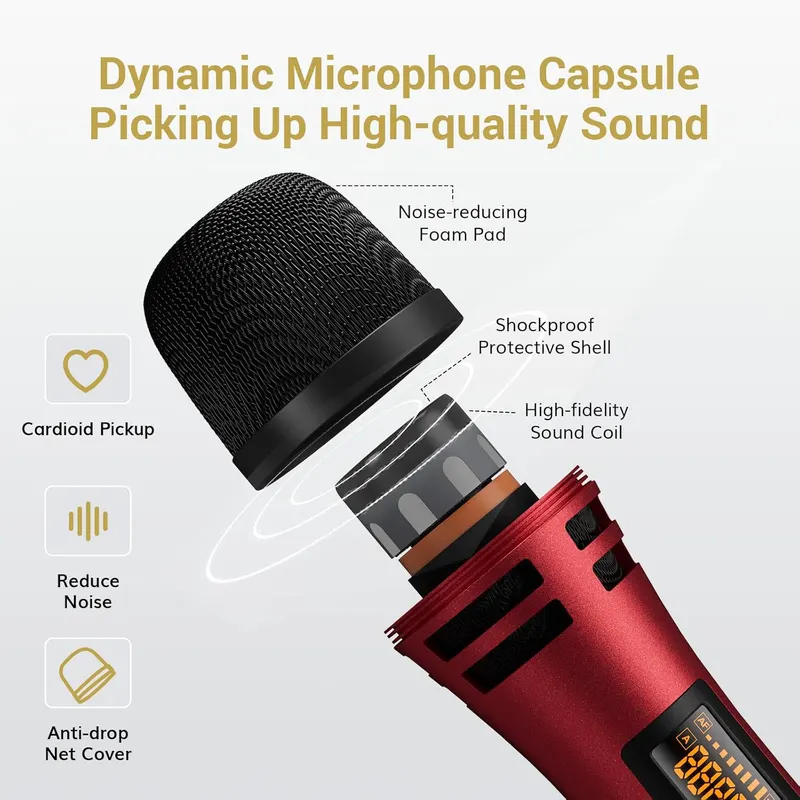 Бездротова мікрофонна система TONOR TW320 (2 мікрофони), UHF, 60м, Караоке/DJ