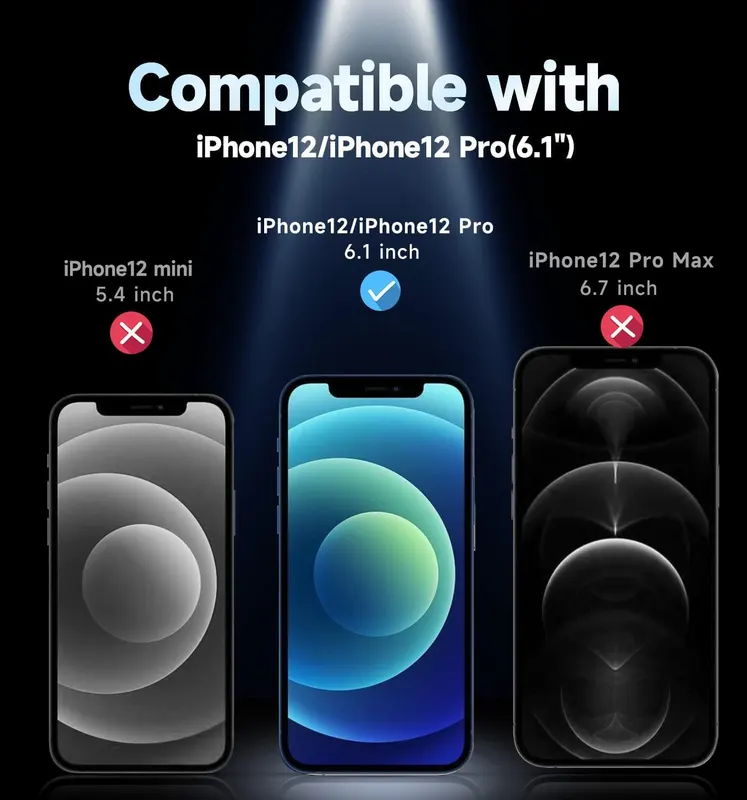 Захисне скло для iPhone 12 / 12 Pro з авто-видаленням пилу (Magic John), 2 шт