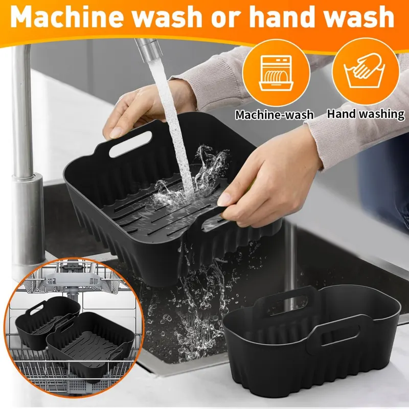 Hot Air Fryer Accessories for Philips Dual Basket Airfryer 3000 Series 6L/3L - NA350 Airfryer Silicone Mould Accessory Set - 23 Pieces Cooking Grids, Bread Baking Moulds, Oil Spray, etc.