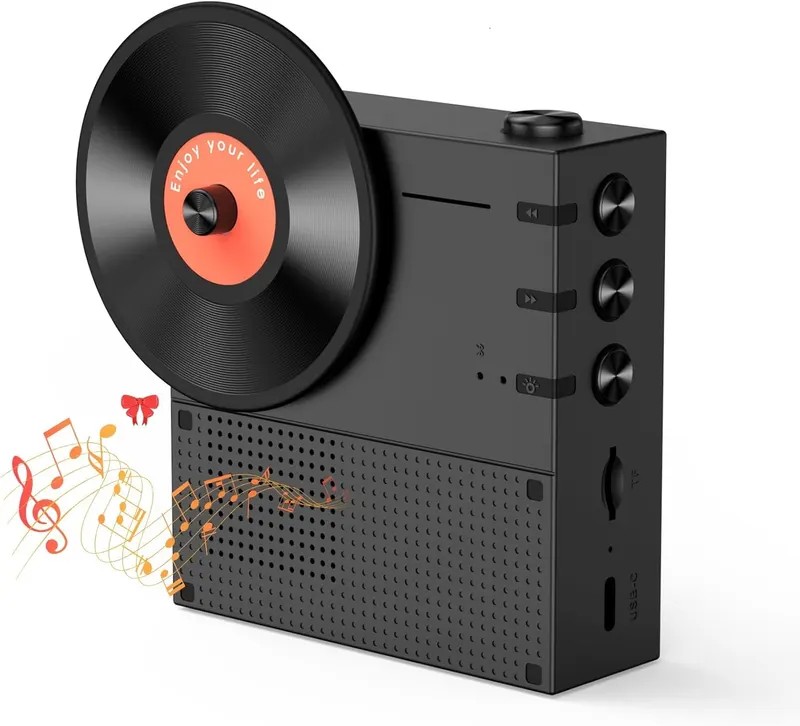 Mini Portable Bluetooth Speaker - Retro Music Box with Bluetooth 5.3 Stereo Sound for Living Room, Children's Birthdays and Gifts