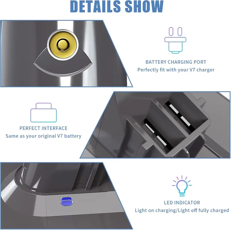 Акумулятор для Dyson V7 (SV11) Посилений 6000mAh, + Передфільтр