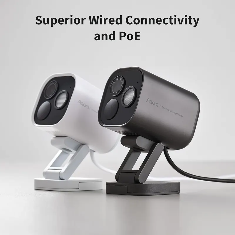 Aqara Камера-Хаб G5 Pro — вулична IP-камера 2K з Wi-Fi/PoE, підтримкою Matter та HomeKit Secure Video, AI-детекцією й кольоровим нічним баченням темна