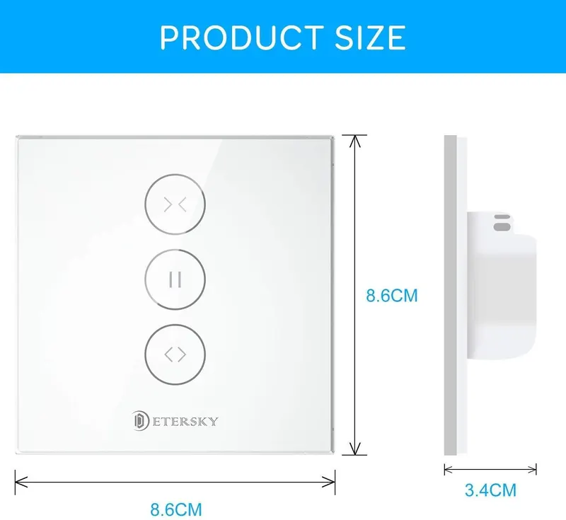 Wi-Fi вимикач Etersky для ролет, штор, сумісний з Alexa і Google Home 4 шт.