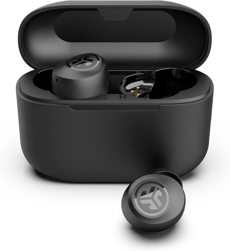 Навушники JLab Go Air Pop+, Bluetooth, 35 год, мікрофон, USB-C, 3 EQ, TWS, чорні