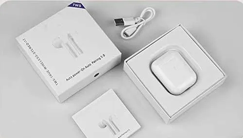 Wireless Bluetooth Headset, TWS-i12,Wireless Stereo Headphones 3D with IPX5 Waterproof, Automatic Pairing for Binaural Calls