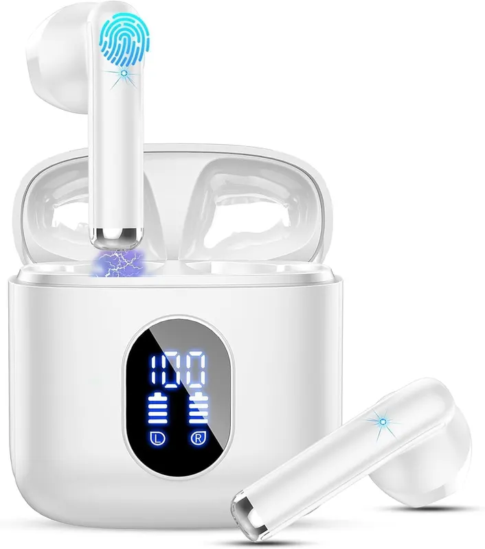 Наушники S05-0792 (Mini) TWS, Bluetooth 5.4, 30ч, ENC, IP7, LED-дисплей, Stereo Bass (Черные)