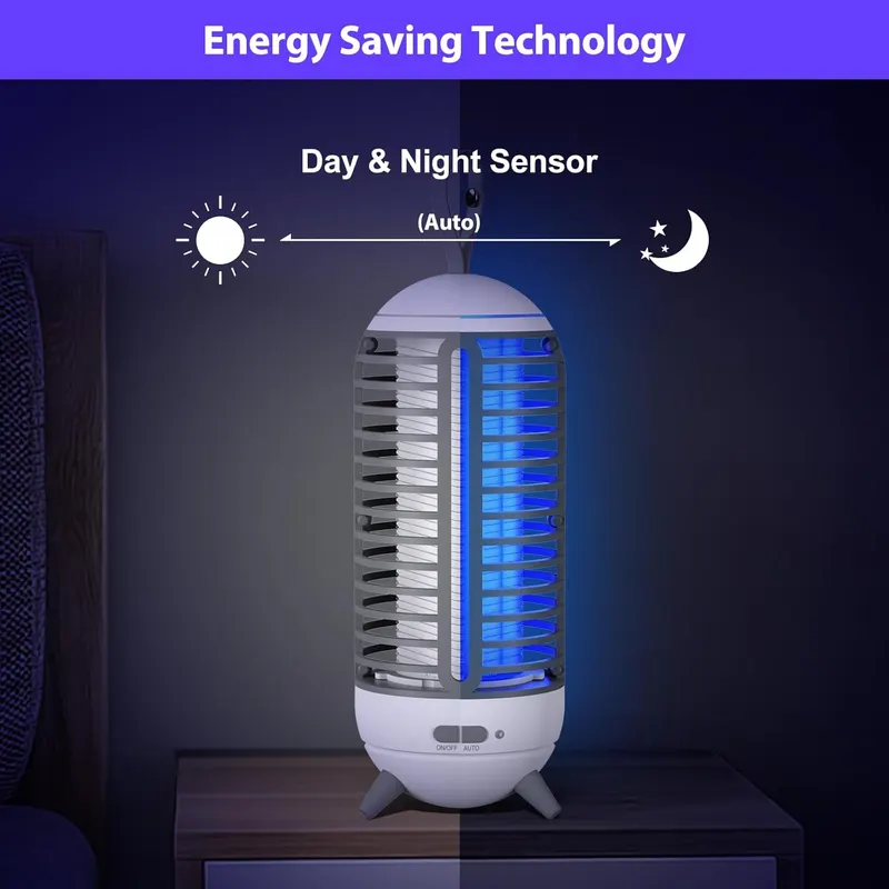 2 in 1 Mosquito Repellent Lamp - Camping USB Lamp, 2500 mAh UV Fly Trap with LED Light, IP66 Electric Outdoor/Indoor for Garden Patio