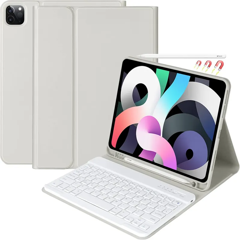 Магнитный чехол-клавиатура для iPad Air 11" (M3/M2) и iPad Pro 11" (4/3/2/1 Gen) с Bluetooth и держателем для 