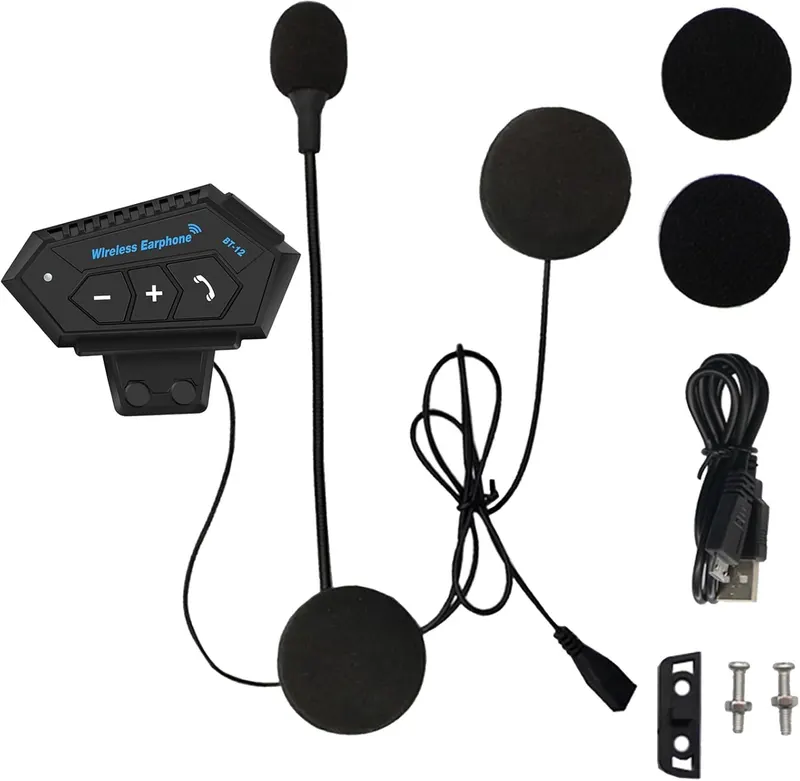 Bluetooth-гарнітура для мотошолома BT12, Hands-Free, Музика, Шумозаглушення, IP-захист