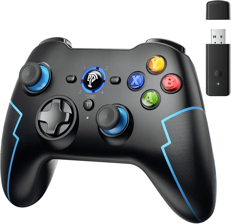 EasySMX Wireless Controller PC, 9013pro Bluetooth 2,4G Wireless Game Controller Android Smartphone Gaming Gamepad Joystick PC Windows /PS3/Android TV