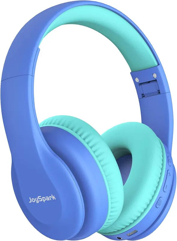Дитячі навушники JoySpark (Сині) Bluetooth 5.3, Обмеження гучності, 60г, Мікрофон