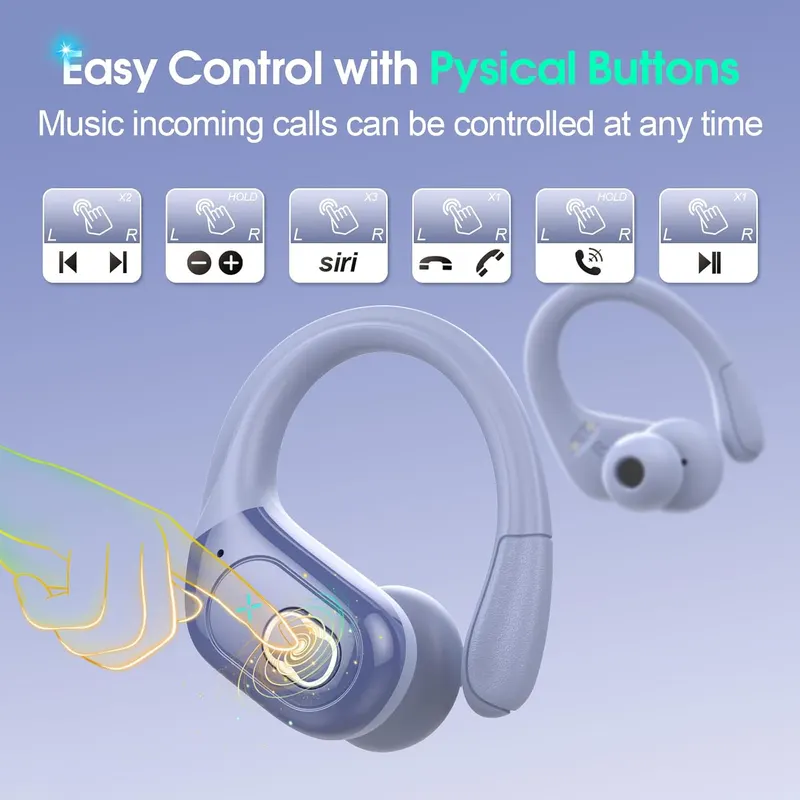 Наушники-переводчики AI Translator Earbuds (144 языка), Bluetooth 5.4, Фиолетовые