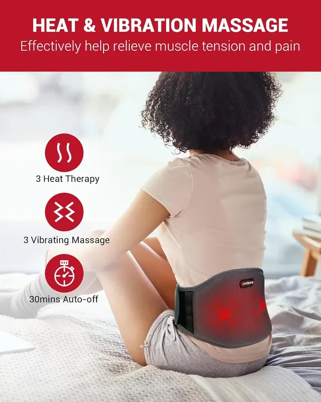 Беспроводной пояс-грелка для спины Comfytemp (Вибромассаж + Power Bank 5000mAh)