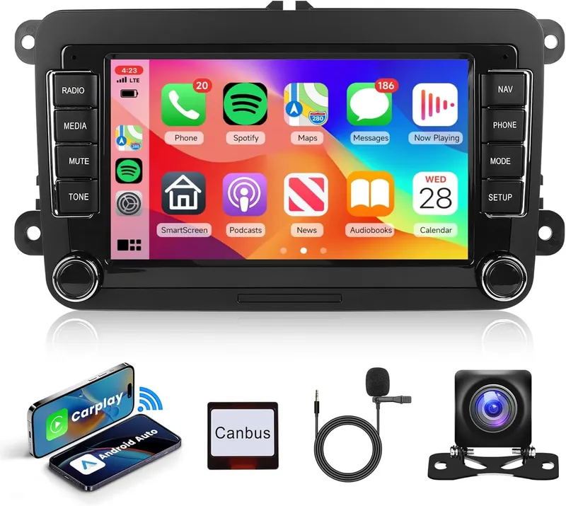 Штатна магнітола Android 2+64G для VW (Golf 5/6, Passat B6, Tiguan, Polo), 7" CarPlay