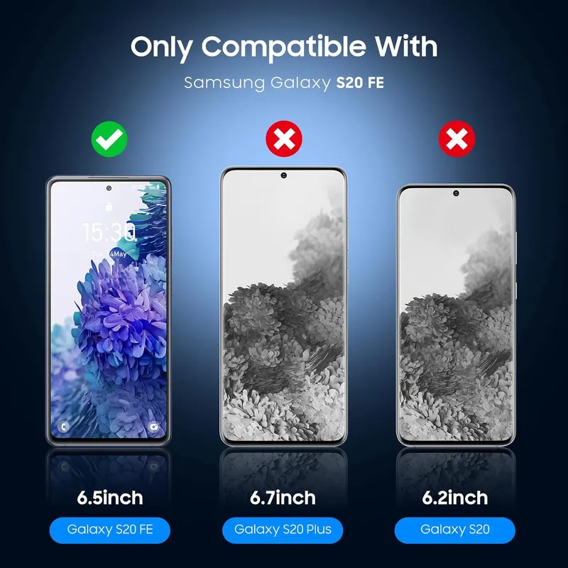 Защитное стекло для Samsung Galaxy S20 FE (UniqueMe), 9H, Набор 3 шт