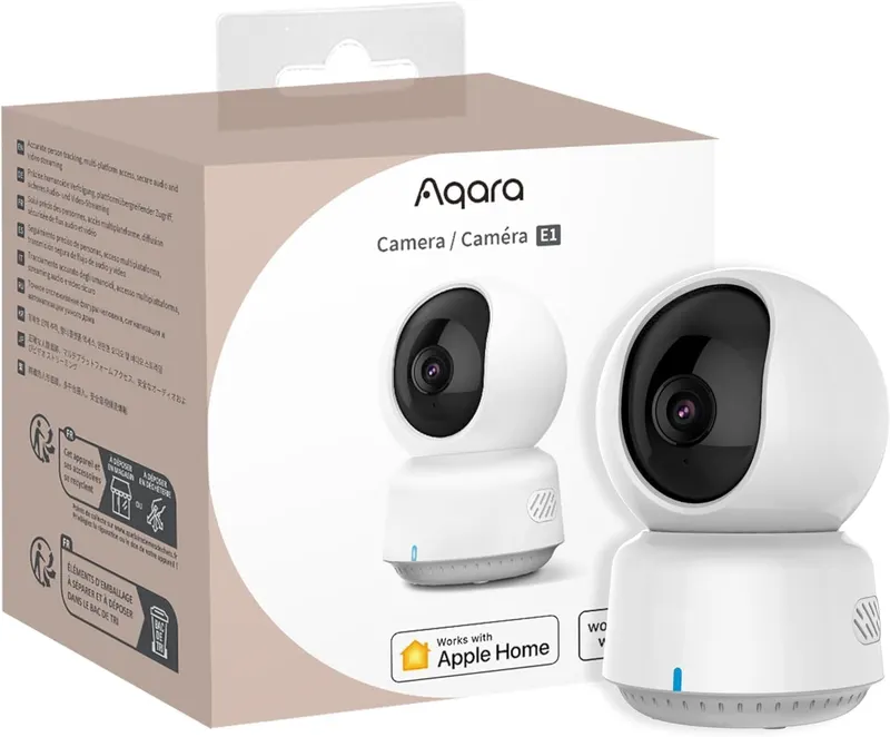 Умная Wi-Fi камера видеонаблюдения Aqara E1 (2K, Pan/Tilt), HomeKit / Alexa / Wi-Fi 6