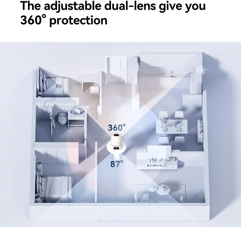 IMOU Ranger Dual, 6MP, Indoor Dual Lens Pan & Tilt Smart Wi-Fi Plug-In Security Camera