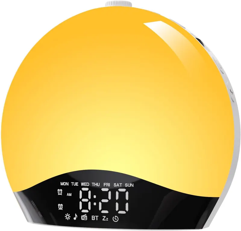 Световой будильник-ночник Togaga с имитацией рассвета, Bluetooth колонка, FM-радио