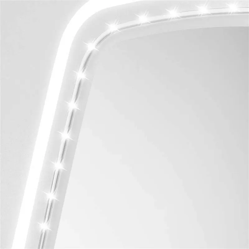 INLIMA Mirror Makeup Mirror LED Make up Mirror USB Rechargeable Touch dimmer Switch Bracket for Family Travel