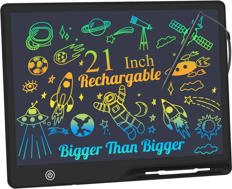 Дитячий графічний LCD планшет для малювання Kinayue, Гігантський екран 21 дюйм, Акумуляторний